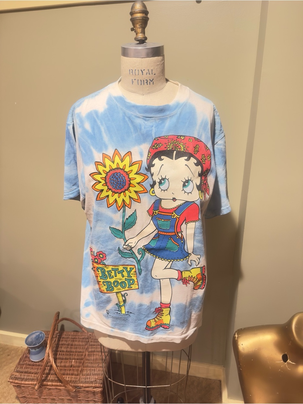 Betty Boop Tie-Dye Graphic Tee 90s Vintage Rare